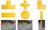 DURABLE Stellplatzmarkierung, T-Form, selbstklebend, gelb (9170004)