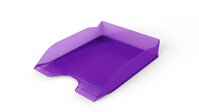 Durable New Stackable Letter Tray | Document Paper File | A4+ Transparent Purple