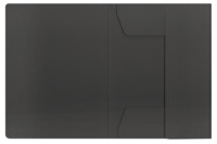 ELBA Sammelmappe "chic" A4, für ca. 100 DIN A4-Blätter, mit 3 Einschlagklappen, aus 320 g/m² Karton (RC), anthrazit