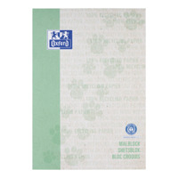 Oxford Recycling A4 Malblock, blanko, 100 Blatt, OPTIK PAPER® 100% recycled, kopfseitig geleimt, stabile Kartonunterlage, dunkelgrün