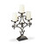 Relaxdays Kerzenständer, 3-armig, Kerzenhalter Stumpenkerzen, Vintage, Gusseisen, HBT 28,5 x 23 x 7,5 cm, schwarz-gold