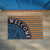 Relaxdays Fußmatte Kokos, 40 x 60 cm, maritimer Türvorleger "Welcome", rutschfest, wetterfest, innen & außen, natur/blau