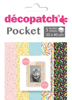 DECOPATCH Papier Pocket Nr. 22 DP022C 5 Blatt à 30x40cm