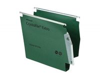Rexel Crystalfile Extra 275 Foolscap Lateral Suspension File Polypropylene 30mm Green (Pack 25)