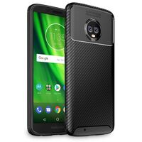 NALIA Silicone Case compatible with Motorola Moto G6, Carbon Look Protective Back-Cover, Ultra-Thin Rugged Smart-Phone Soft Rubber Skin, Shockproof Slim Bumper Protector Backcas...