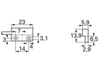 Näherungsschalter, Aufbaumontage, 1 Wechsler, 20 W, 175 V (DC), 0.5 A, Erfassung