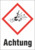 Gefahrgut-Schild, Symbol: GHS01/Text: "Achtung", (B) 37 mm, Kunststoff, 013.21-9