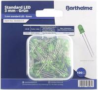 Barthelme LED készlet Zöld Kerek 3 mm 100 mcd 30 ° 20 mA 2 V
