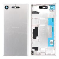 Back Cover wit with Mid Frame Silver Silver for Sony Xperia XZ1 with Mid Frame Silver Silver Handy-Ersatzteile