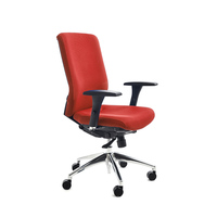 Silla de oficina profesional de alta calidad tapizada en tela ignifuga y brazos regulables. RD-944V15. Color rojo