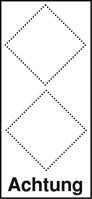Grundplaketten - Achtung, Schwarz/Weiß, 6.1 x 2.8 cm, Folie, Für 2 Symbole