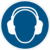 Kombischild - Gehörschutz benutzen, Blau, 20 cm, Magnetfolie, Magnetisch, 8 m