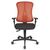 Ergonomic swivel chair, contoured seat