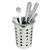 Olympia Round Cutlery Basket with Wholes Made of Stainless Steel - 115mm