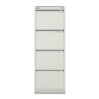 Bisley 4 Drawer Filing Cabinet Lockable 470x622x1321mm Goose Grey BS4EGY