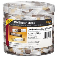 Hellma Zucker-Sticks mini, Feinzucker-Portion, 200 Stück
