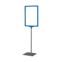 Porte-affiche / Support de table pour affiches / Support pour affiches "Série N" | bleu sim. RAL 5015 A4