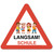 Warndreieck Langsam! Schule Kinder Mit Schultasche, Achtung Kinder Schild, 20 x 20 x 20 cm, aus Alu-Verbund, mit UV-Schutz
