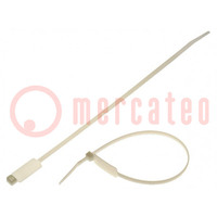 Cable tie; with label; L: 270mm; W: 4.6mm; polyamide; 215.5N