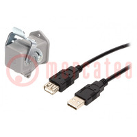 Kábel-adapter; USB 2.0; USB A aljzat,USB A dugó; 3m; 1310; IP65