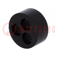 Insert for gland; 7mm; M25; IP54; NBR rubber; Holes no: 3