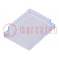 Cover; IP64; PVC; rectangular; 36x28x10.6mm