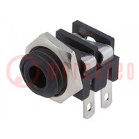 Socket; Jack 3,5mm; female; mono; ways: 2; angled 90°; soldering