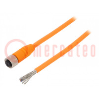 Connection lead; M12; PIN: 5; straight; 10m; plug; 60VAC; 4A; IP67