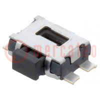 Microswitch TACT; SPST; Pos: 2; 0.05A/12VDC; SMT; 1.6N; 1.75mm; SKSC