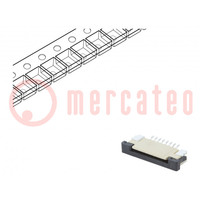 Connector: FFC/FPC; horizontaal; PIN: 8; ZIF; SMT; vertind; 30mΩ