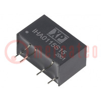 Converter: DC/DC; 1W; Uin: 13.5÷16.5V; Uout: 15VDC; Iout: 67mA; SIP7