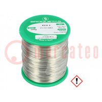 Soldering wire; Sn97Ag3; 0.5mm; 250g; lead free; reel; 221°C