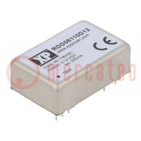 Converter: DC/DC; 8W; Uin: 42÷176V; Uout: 12VDC; Uout2: -12VDC; DIP24