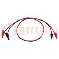 Test lead; 1.2m; red and black
