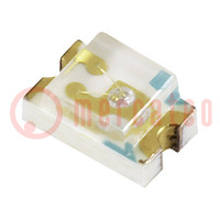 LED; SMD; 0805; green; 250÷800mcd; 1.25x2x1.1mm; 140°; 20mA; 111mW