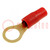 Terminal: ring; M10; 10mm2; gold-plated; insulated; red