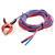 Test lead; banana plug 4mm x2,Kelvin vice; Len: 25m; red-blue