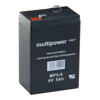 MULTIPOWER Standardtyp MP5-6 6V 5Ah AGM Versorgungsbatterie