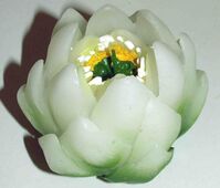Lotus Candle - . White