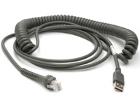 USB-Kabel - (Serie A Verbindung, 15ft., spiral) für DS6700, LS3408, LS3578 und DS9808 - inkl. 1st-Level-Support