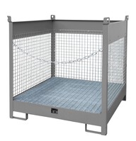 Fass Stapelpalette FSP 4 D lackiert RAL7005 Mausgrau Umwelt Lagertechnik