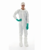 BioClean-D single use Overall for cleanroomsize S, PP/PE, white, with hood,