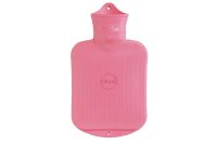 Detailbild - Wärmflasche aus Gummi, 0,8 l, beidseitig glatt, rosé