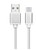 Kabel USB-USB C 2m srebrny sznurek