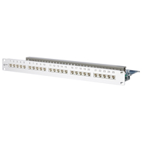 Patchpanel, Cat. 3, 19" 1HE, UAE 25 x 8(8), silber