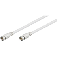 Goobay 60724 coaxial cable 0.5 m F White