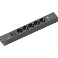 Bachmann 420.0021 power extension 2 m 5 AC outlet(s) Indoor Black