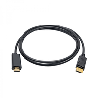 Akyga AK-AV-05 adaptador de cable de vídeo 1,8 m HDMI tipo A (Estándar) DisplayPort Negro, Oro