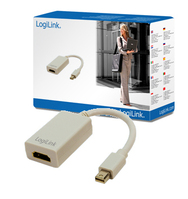 LogiLink Mini DisplayPort / HDMI Adapter 0,1 m HDMI tipo A (Estándar) Gris
