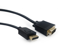 Gembird CCP-DPM-VGAM-6 câble vidéo et adaptateur 1,8 m VGA (D-Sub) DisplayPort Noir
